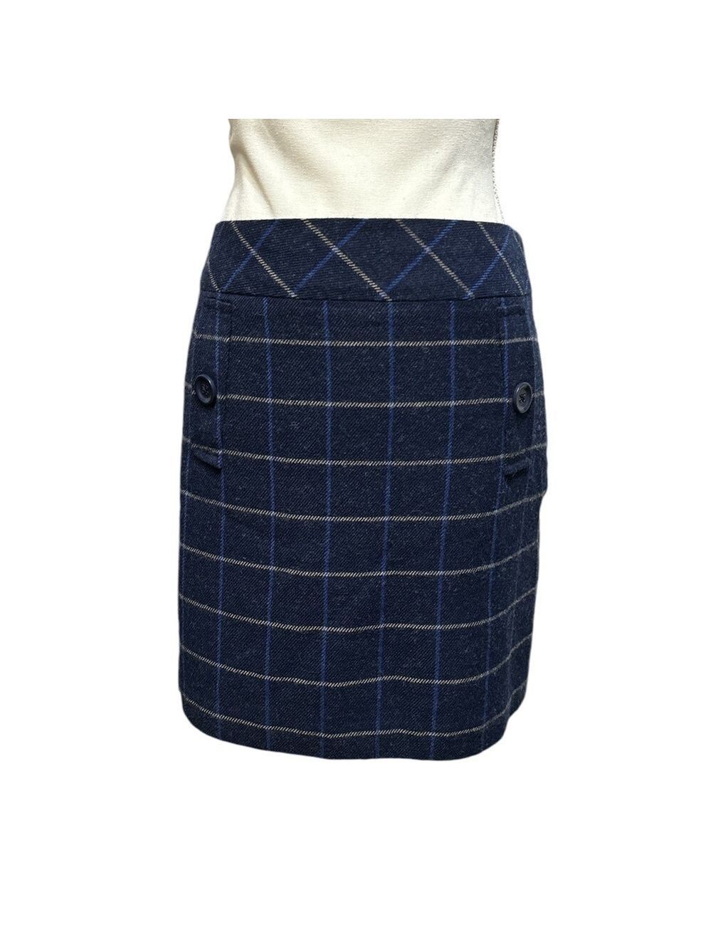 Ann Taylor Loft Wool Plaid Skirt